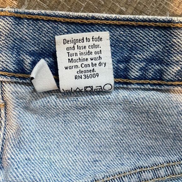 90s Vintage Calvin Klein CK Jeans Men’s 34 Straight Leg Light Wash Distressed - Picture 10 of 16